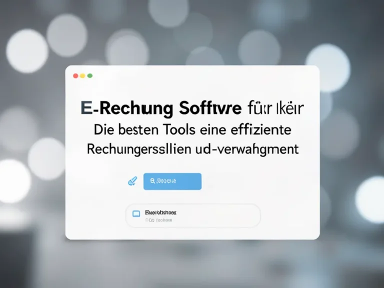 e-rechnung software kleinunternehmer